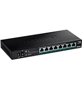 TRENDnet 8-Port Unmanaged 2.5G PoE+ Switch, Fanless, Compact Desktop Design, Metal Housing, 2.5GB...