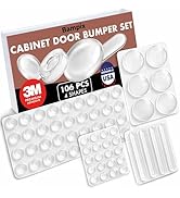 Bampix Cabinet Bumpers Clear Silicone Pads for Quiet Closing - Strong Self Adhesive Furniture Bum...