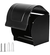 HAOHIZE Covered Toilet Paper Holder, Cat Proof Toilet Paper Holder Wall Mounted Waterproof Bathro...