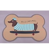 Casaido Feeding Mat for Food and Water Bowl, Absorbent-No Stains Quick Dry Dog Water Bowl Dispens...