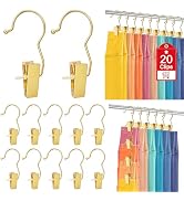 20 Pack Gold Boot Hangers for Closet, Hanger Clips Laundry Hanging Hooks, Clip Hooks with Clothes...