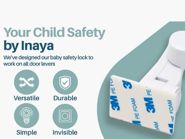Child safety with Inaya for versatile durable simple invisible babyproofing