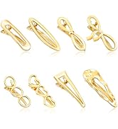 CWJCYTNSN 8 PCS Gold Hair Clips for Women, Metal Hair Barrettes, Small Hair Clips, Sweet Cute Sna...
