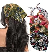 HBselect 4PCS Bandanas for Women Boho Head Bands Tie-Back Triangle Head Scarf Head Kerchief for G...