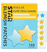 BAGLAK Star Shape Pimple Patch/Stickers To Cover Facial Blemishes -160 Patches - Yellow & Blue, H...
