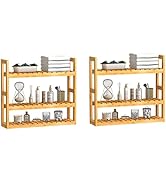 Domax Bathroom Wall Shelf - Over Toilet 3 Tier Storage Rack Adjustable Layer Multifunctional Util...