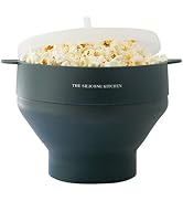 The Silicone Kitchen Silicone Microwave Popcorn Maker Collapsible Bowl, Non-Toxic, Dishwasher Saf...