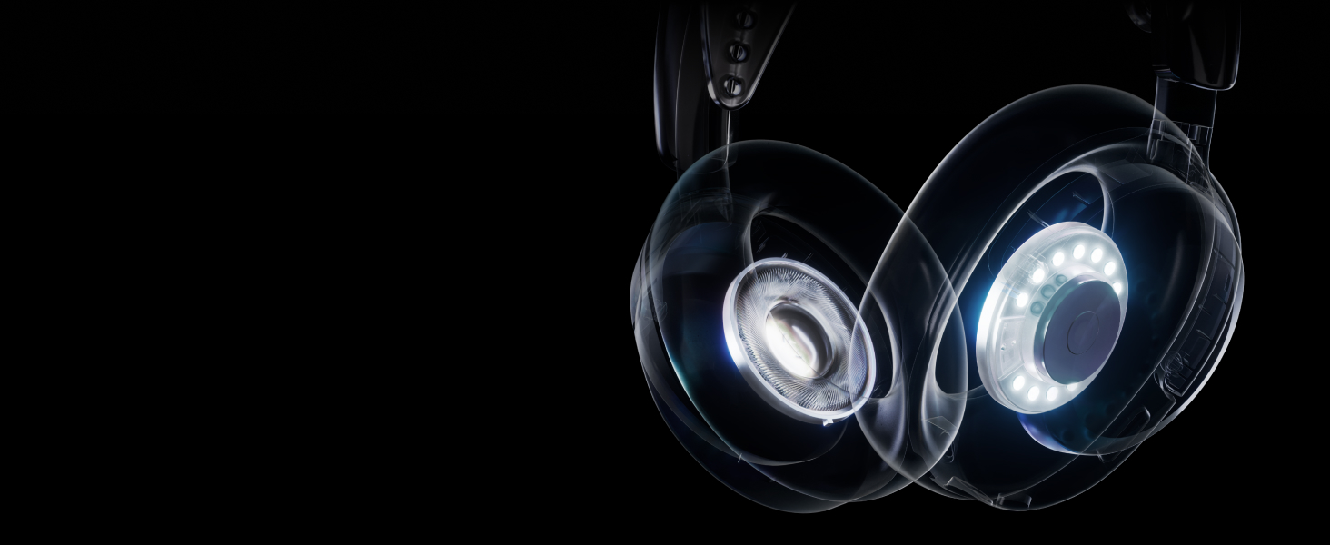 Headset with highlighted drivers