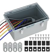 Joinfworld Waterproof Extension Cord Cover 11.4x7.5x5.5" Outdoor Electrical Box for Outside Weath...