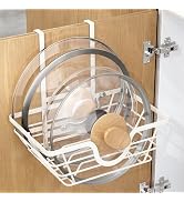 TIDIIABODE Lid Organizer, Adjustable Kitchen Pot Lid Holder Inside Cabinet, Kitchen Cabinet Organ...