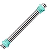 U-Taste 18/8 Stainless Steel 16 inch Adjustable Rolling Pin with Silicone Removable Thickness Rin...