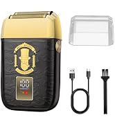 HIENA PRO Professional Foil Shaver for Men, Double Electric Foil Trimmer, Cordless Bald Head Prec...