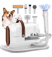 HEAPETS Dog Grooming Vacuum Kit - 3L Vacuum with 7 Tools, Low Noise Electric Clipper and Brush fo...