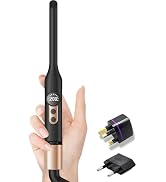 Mini Flat Iron Hair Straightener 1/3 Inch Pencil Flat Iron for Women Portable Travel Straightener...