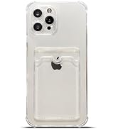 Tuokiou for iPhone 16 Pro Max Case,Clear Protective Card Slot Case,Slim Fit Drop Resistant Soft T...