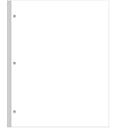 A4 Blank Filler Paper, 3-Hole Blank Paper, 100Sheets / 200Pages Loose-Leaf Paper, 100gsm White Pa...