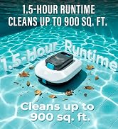 STARRYBOT Cordless Robotic Pool Cleaner with Dual high-Efficiency Motors Delivers Strong Suction,...
