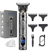 AMULISS Professional Trimmer Mens Hair Clippers, Zero Gapped Cordless Beard Barber Set & Grooming...