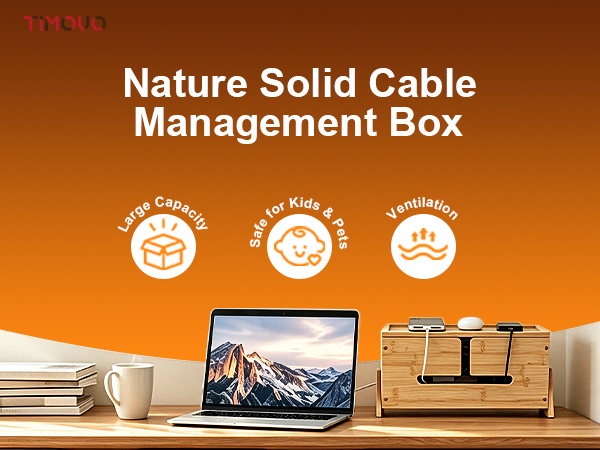 cable management box, wooden box, wood box, cord hider box, cable management