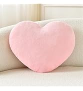 Petrella Heart Pillow Cute Fuzzy Pillows Throw Pillows for Bed Livingroom Home Decor Cushion Deco...