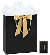 JMANNI Gift Bag, 1PCS Gift Bags Large with Ribbon and 1 Greeting Cards 2 Tissue Paper, Portable P...
