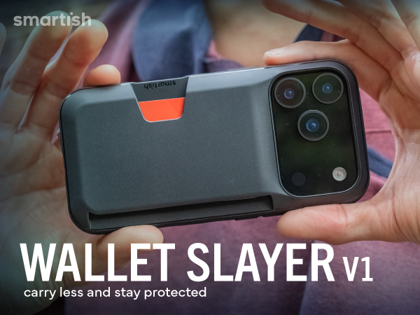 Smartish Wallet Slayer Vol 1 for iPhone 17 Pro - slim wallet case, carry many credit cards + cash