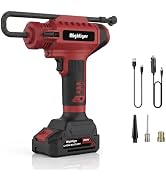 MIGHTIGER Power Cordless Tire Inflator 20V Mini Air Compressor DC 12V Portable Handheld Car Drill...