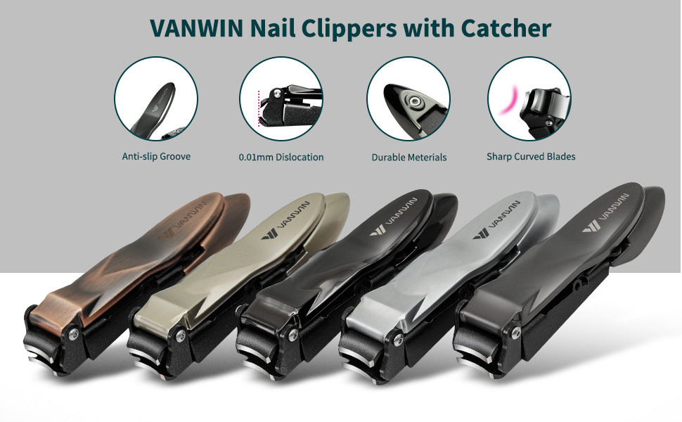 VANWIN Nail Clippers with Catcher