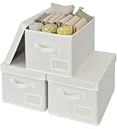 GRANNY SAYS Fabric Storage Bins with Lids, Shelf Organizer for Closet, Clothes Storage Bins, Clos...