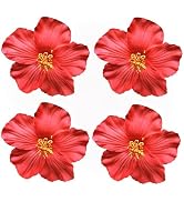 4Pcs Red Hawaiian Flower Hair Clip for Women Girls Fashion Bohemian Flowers Hair Accessory for Da...