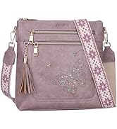 KITEVIUN Medium Crossbody Bags for Women, Butterfly Cut-out Sparkling Shoulder Handbag, Crossbody...