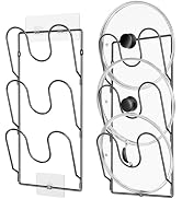 ORDORA 2 Pack Pot Lid Organizer Rack for Cabinet Door, 6-Tier Pot Lid Holders inside Cabinet, No ...