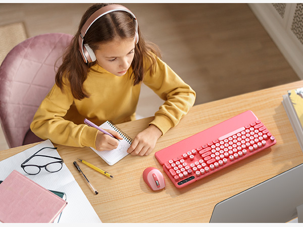 pink keyboard for student