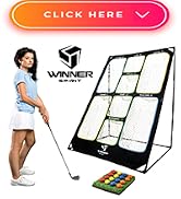 WINNER SPIRIT Play 707 Golf Chipping Game Net with Rough Mat, 16 Foam Golf Balls, Scorecard, Carr...