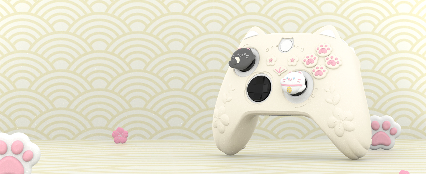 PlayVital Cherry Blossoms Kitten Protective Silicone Cover