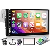 Orderich Single Din Car Stereo with Wireless Carplay Android Auto, 7 Inch Touch Screen Car Stereo...