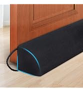 HomeProtect Under Door Draft Stopper 32 Inch Triangle Under Door Cold Air Stoppers Black Wind/Bre...