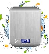 Kitchen Scale for Food, Food Scale Digital Kitchen 10kg 22lb,Kitchen Scale for Baking, Stainless ...