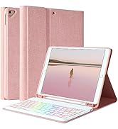 New iPad 9th Generation Keyboard Case 10.2"2021/(8th Gen) 2020/(7th Gen)2019,7 Colors Backlit Key...