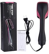 ANGGREK Hair Straightener Brush, 2 in 1 Multifunctional Anion Hair Dryer Brush Comb Styler Hairdr...
