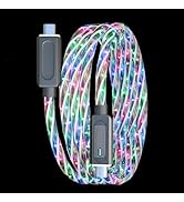 Wuucor 3.3ft Light up USB-C Cable LED USB C to USB C Cable Multicolored Starry Sky Type C to Type...