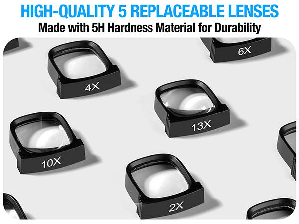 2X 4X 6X 10X 13X Magnifying Glasses Lens