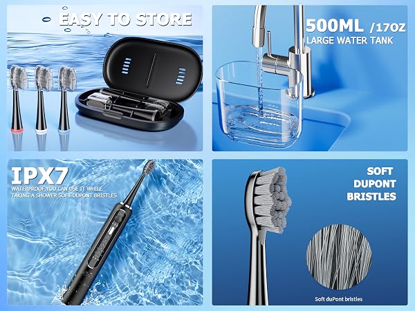 Electric Toothbrush with Water Flosser,