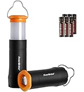 EverBrite 2-in-1 Mini Lanterns and Flashlights with 3 Modes, 2 Pack Portable Outdoor LED Zoomable...