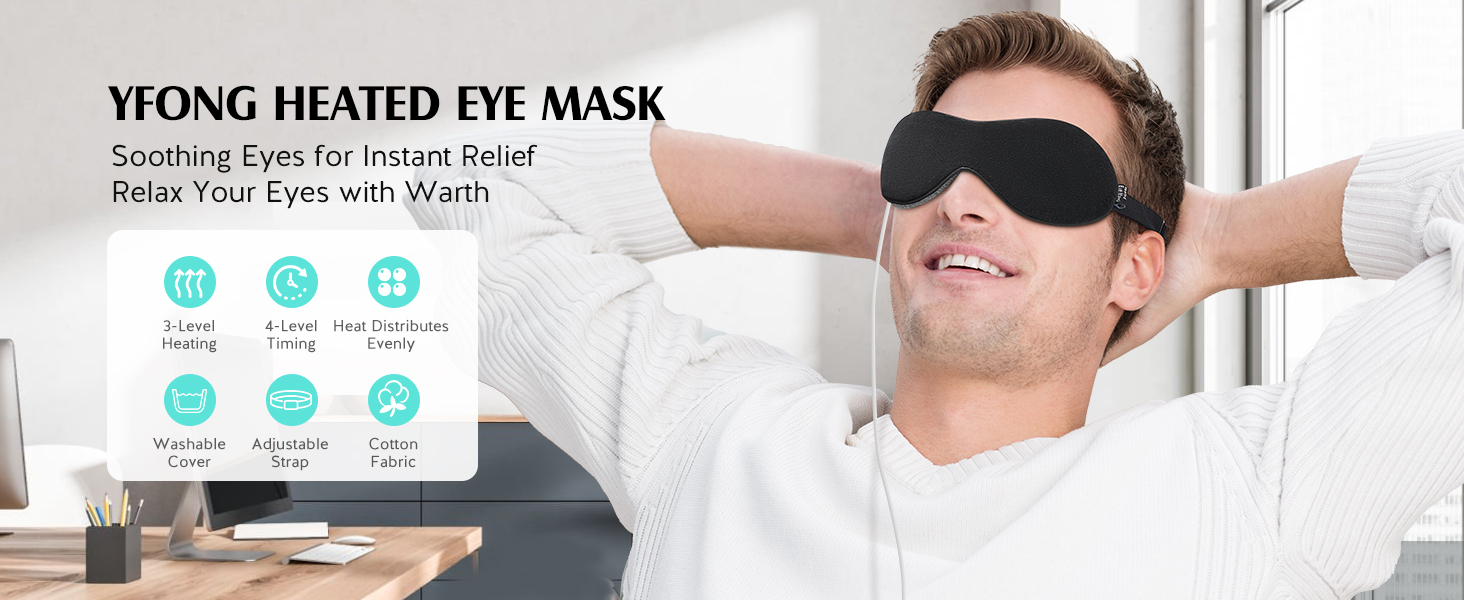Heated eye mask