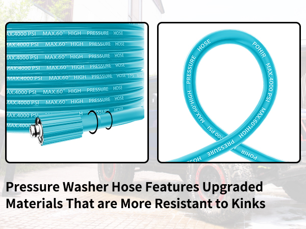 Pressure washer hose and gun