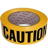 SWRT 1 Roll Premium Yellow Caution Tape, 3 Inch x 1000FT Bright Hazard Tape with Bold Black Text ...