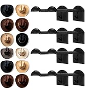 Dntorx 2.9 Inch Hat Hooks for Wall, 8 Pack Cowboy Hat Holder Wide Brimmed Hat Rack Organizer Stro...