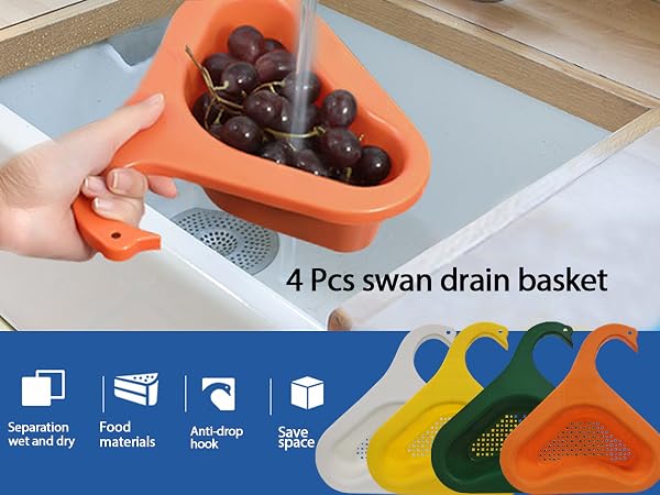 Kitchen sink Swan drain basket
