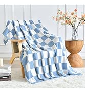 Xiashrk Checkered Throw Blanket for Couch, Checkerboard Blankets for Sofa Bed, Cozy Checkered Dec...